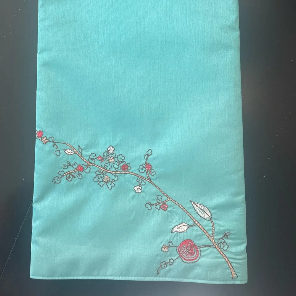 NWT Lenox Chirp Turquoise Table Runner, 19x70 - Picture 9 of 13
